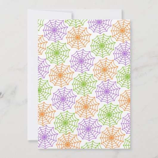 Invitation d'anniversaire d'Halloween (Dos)