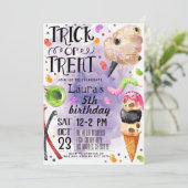 Invitation d'anniversaire d'Halloween (Debout devant)