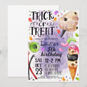 Invitation d'anniversaire d'Halloween (Devant / Derrière)