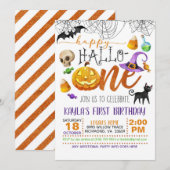 Invitation d'anniversaire d'Halloween (Devant / Derrière)