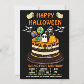 Invitation d'anniversaire d'Halloween (Devant)