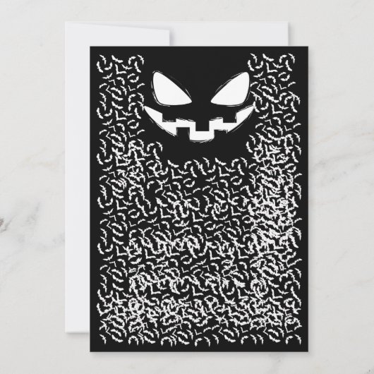 Invitation d'anniversaire d'Halloween (Dos)