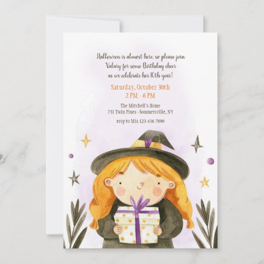 Invitation d'anniversaire d'Halloween (Devant)