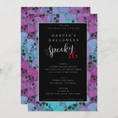 Invitation d'anniversaire d'Halloween (Devant / Derrière)