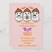 invitation d'anniversaire d'halloween (Devant / Derrière)