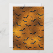 Invitation d'anniversaire d'Halloween avec chauves (Dos)