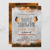 Invitation d'anniversaire d'Halloween avec chauves (Devant / Derrière)