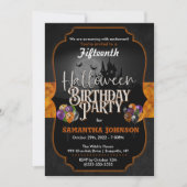 Invitation d'anniversaire d'Halloween avec des toi (Devant)