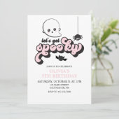 Invitation d'anniversaire d'Halloween Éffrayante (Debout devant)