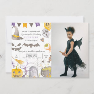 Invitation d'anniversaire d'Halloween éffrayante a