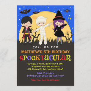 Invitation d'anniversaire d'Halloween / Invitation