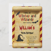 Invitation d'anniversaire d'Halloween modifiable (Devant)