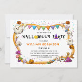 Invitation d'anniversaire d'Halloween pour enfants (Devant)