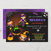 Invitation d'anniversaire d'Halloween Witch sabbat (Devant / Derrière)