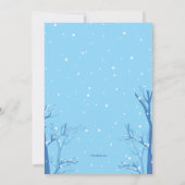 Invitation d'anniversaire d'hiver (Dos)