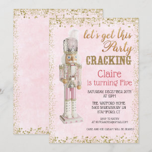 Invitation d'anniversaire d'hiver de Casse-Noisett