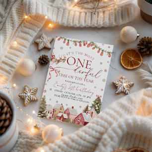 Invitation d'anniversaire d'hiver merveilleux