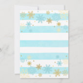 Invitation d'anniversaire d'hiver ONE derland - Ga (Dos)