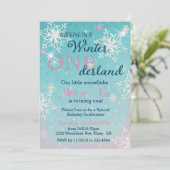 Invitation d'anniversaire d'hiver Onederland (Debout devant)