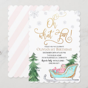 Invitation d'anniversaire d'hiver pour tout âge