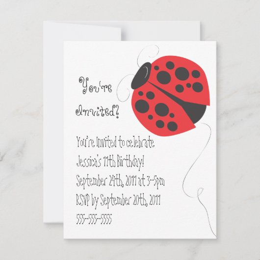 Invitation d'anniversaire d'illustration de (Devant)