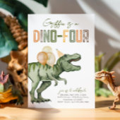 Invitation d'anniversaire Dino-Four
