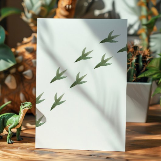 Invitation d'anniversaire Dino-Four