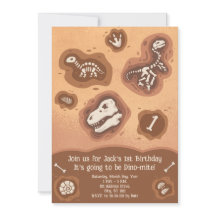 Invitation d'anniversaire Dino-Mite