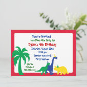 Invitation d'anniversaire Dino-Mite (Debout devant)