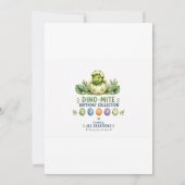 Invitation d'anniversaire Dino-Mite 4 ans (Dos)