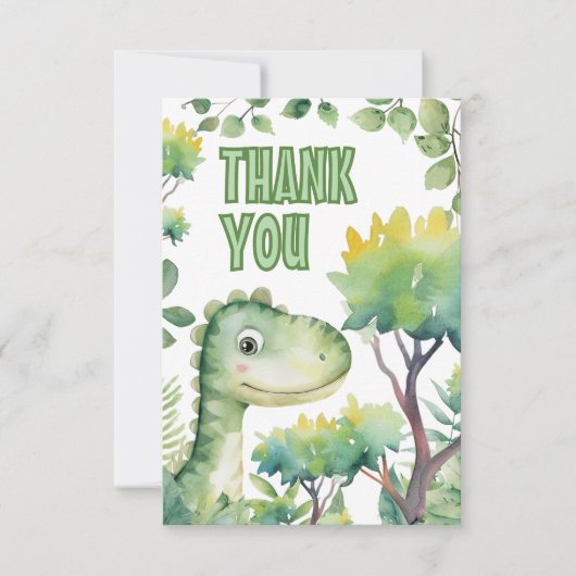 Invitation d'anniversaire Dino-Mite pour le 1er an (Devant)