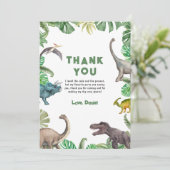 Invitation d'anniversaire Dinosaur Three rex T Rex (Debout devant)