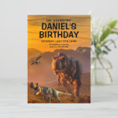 Invitation d'anniversaire dinosaure, Anniversaire (Debout devant)