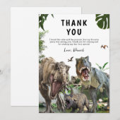 Invitation d'anniversaire dinosaure Anniversaire D (Devant / Derrière)