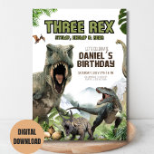Invitation d'anniversaire dinosaure Fête d'anniver