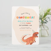 Invitation d'anniversaire dinosaure, Fête T-Rex mo (Debout devant)