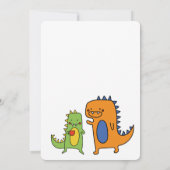 Invitation d'anniversaire dinosaure, jurassique, t (Dos)