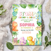 Invitation d'anniversaire dinosaure pour filles An