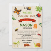 Invitation d'anniversaire d'insecte (Devant)
