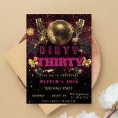 Invitation d'anniversaire Dirty Thirty Disco