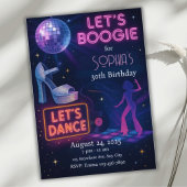 Invitation d'anniversaire Disco, Fête Boogie Edita