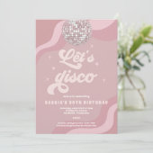 Invitation d'anniversaire disco Groovy 70 (Debout devant)