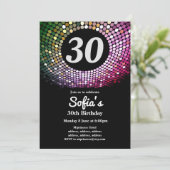 invitation d'anniversaire disco, vintage, danse (Debout devant)