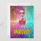 Invitation d'anniversaire discret surprise (Dos)