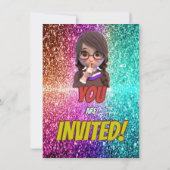 Invitation d'anniversaire discret surprise (Dos)