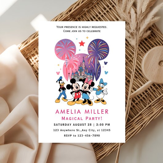 Invitation d'anniversaire Disney Magic | Mickey & 