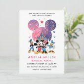 Invitation d'anniversaire Disney Magic | Mickey &  (Debout devant)