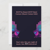 Invitation d'anniversaire DJ personnalisable (Dos)