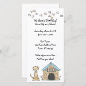 Invitation d'anniversaire Doggy (Devant / Derrière)