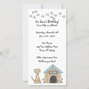 Invitation d'anniversaire Doggy
